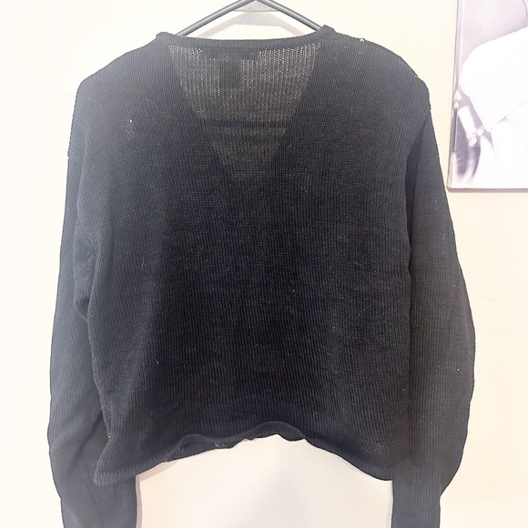 Lise J. Black cardigan sweater with gold braiding & embroidery - Picture 5 of 5
